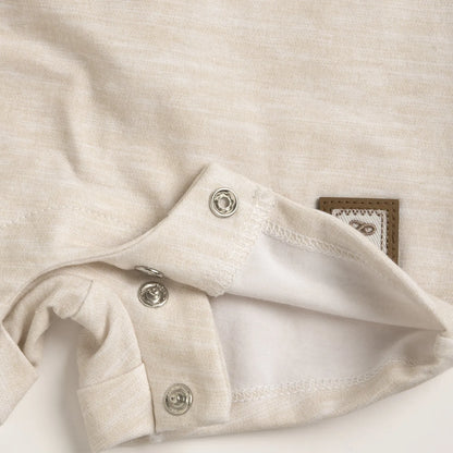 Boys Medium Natural Solid Romper