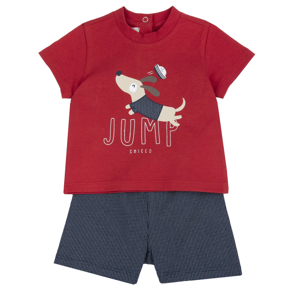 Boys Medium Red Graphic Printed T-Shirt with Shorts