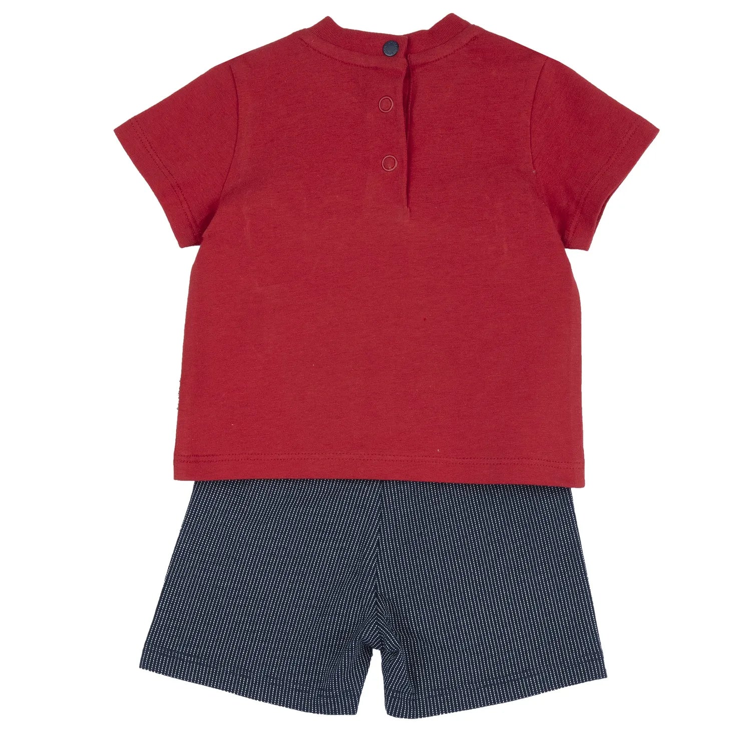 Boys Medium Red Graphic Printed T-Shirt with Shorts