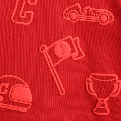 Boys Medium Red Printed Sweatshirt