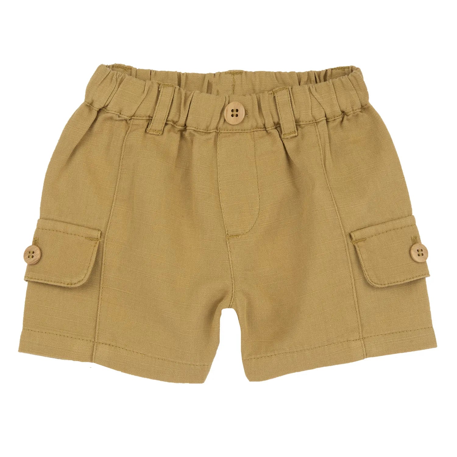 Boys Mustard Yellow Solid Shorts