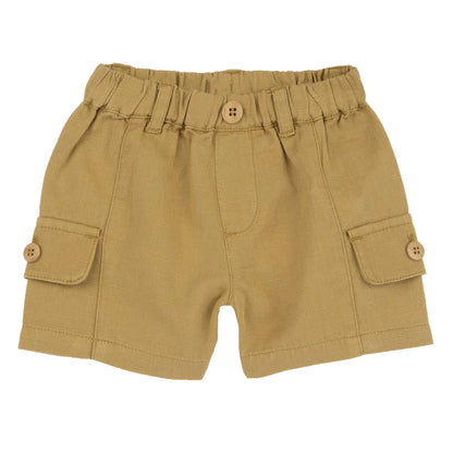 Boys Mustard Yellow Solid Shorts