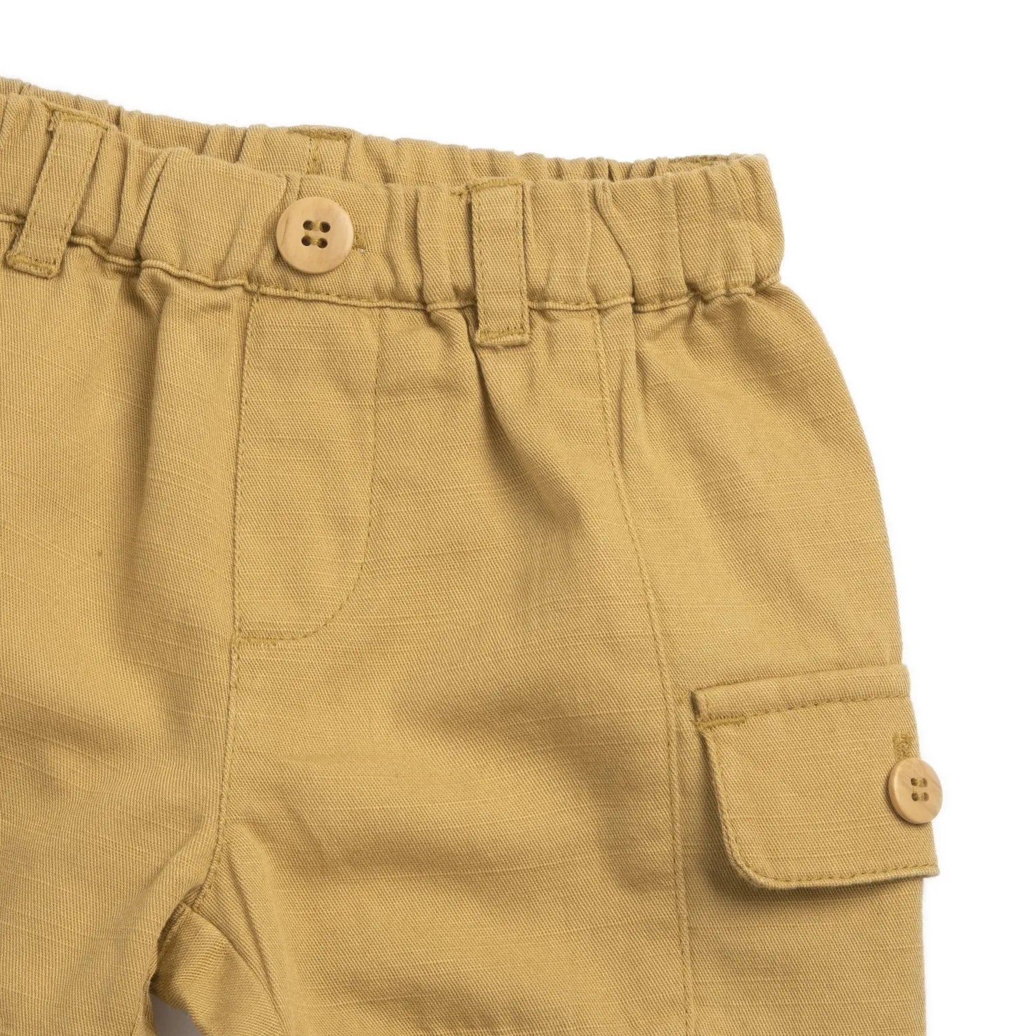 Boys Mustard Yellow Solid Shorts