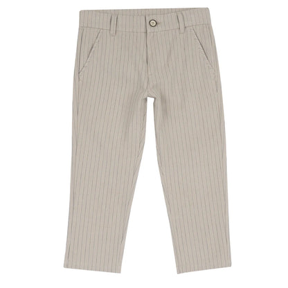 Boys Natural Striped Trouser