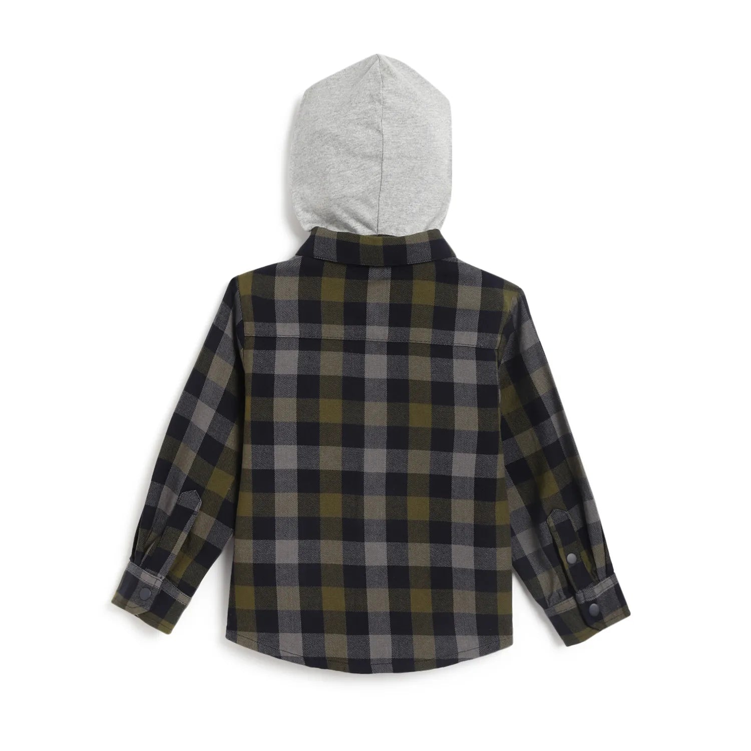 Boys Navy Blue Checked Casual Shirt