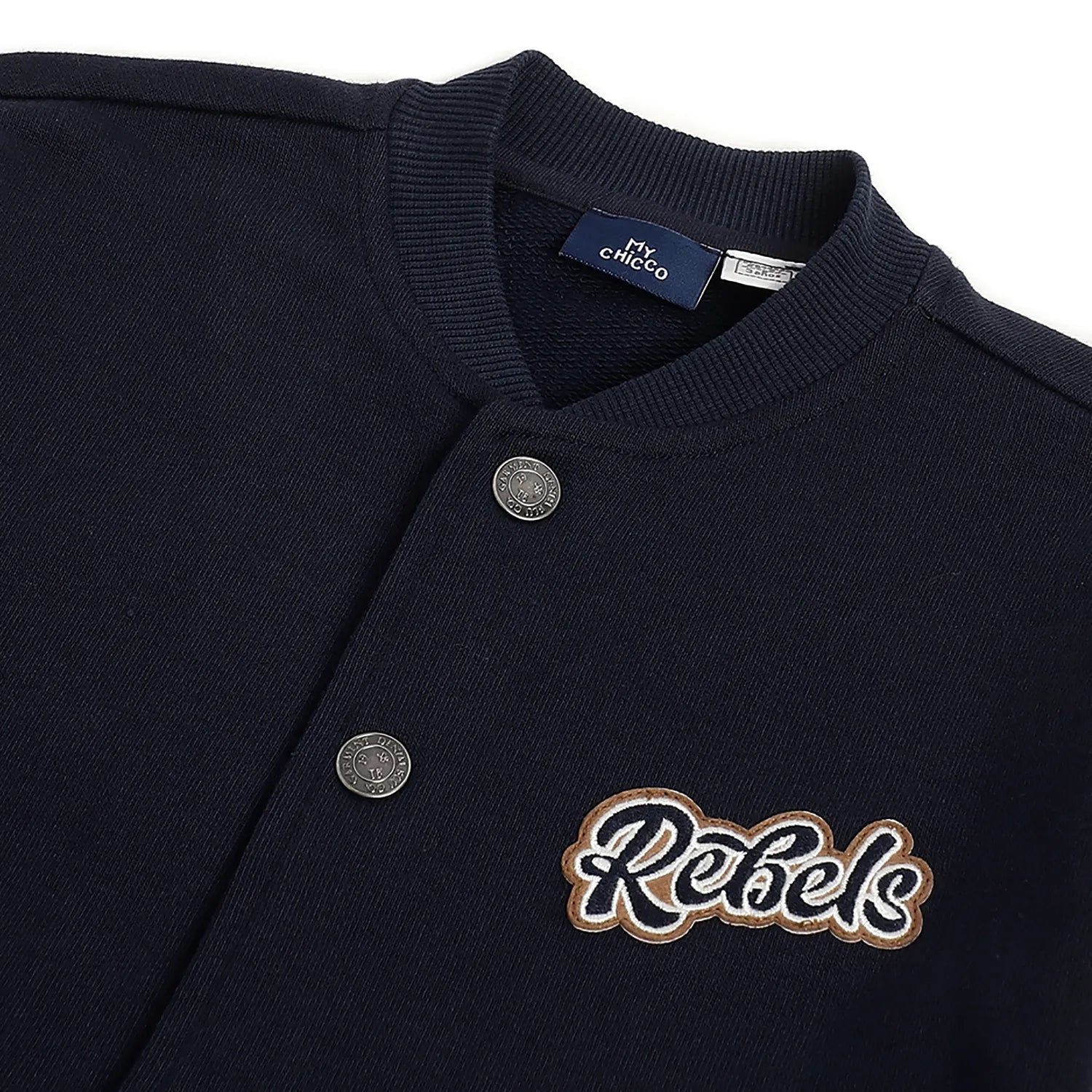 Boys Navy Blue Colourblocked Cardigan