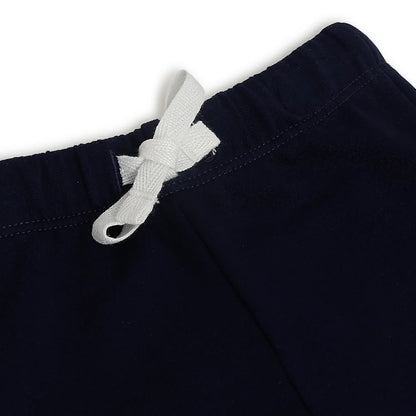 Boys Navy Blue Cotton Joggers