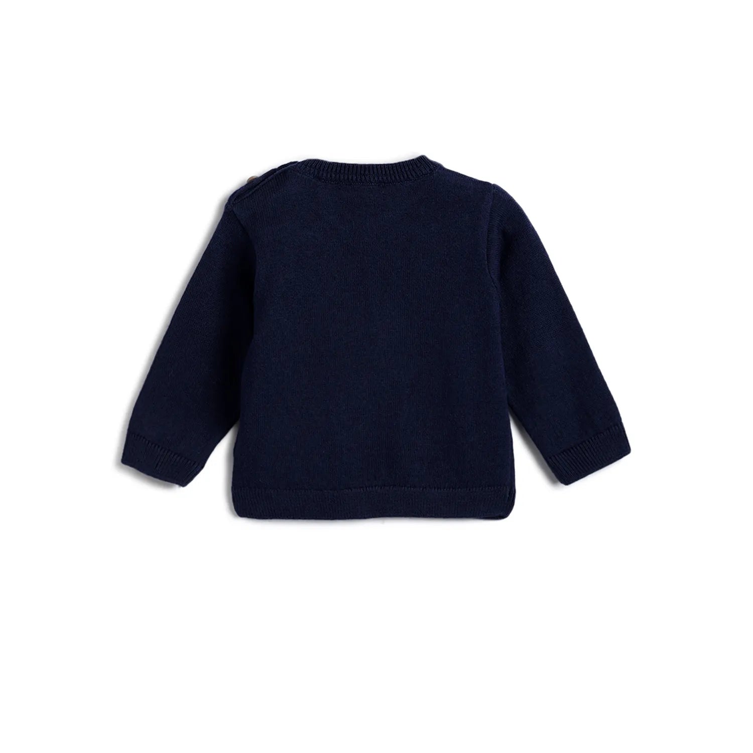 Boys Navy Blue Graphic Printed Pullover
