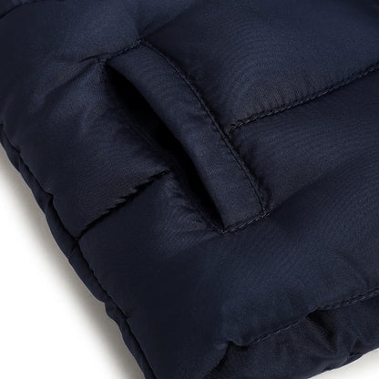 Boys Navy Blue Hooded Padded Jacket