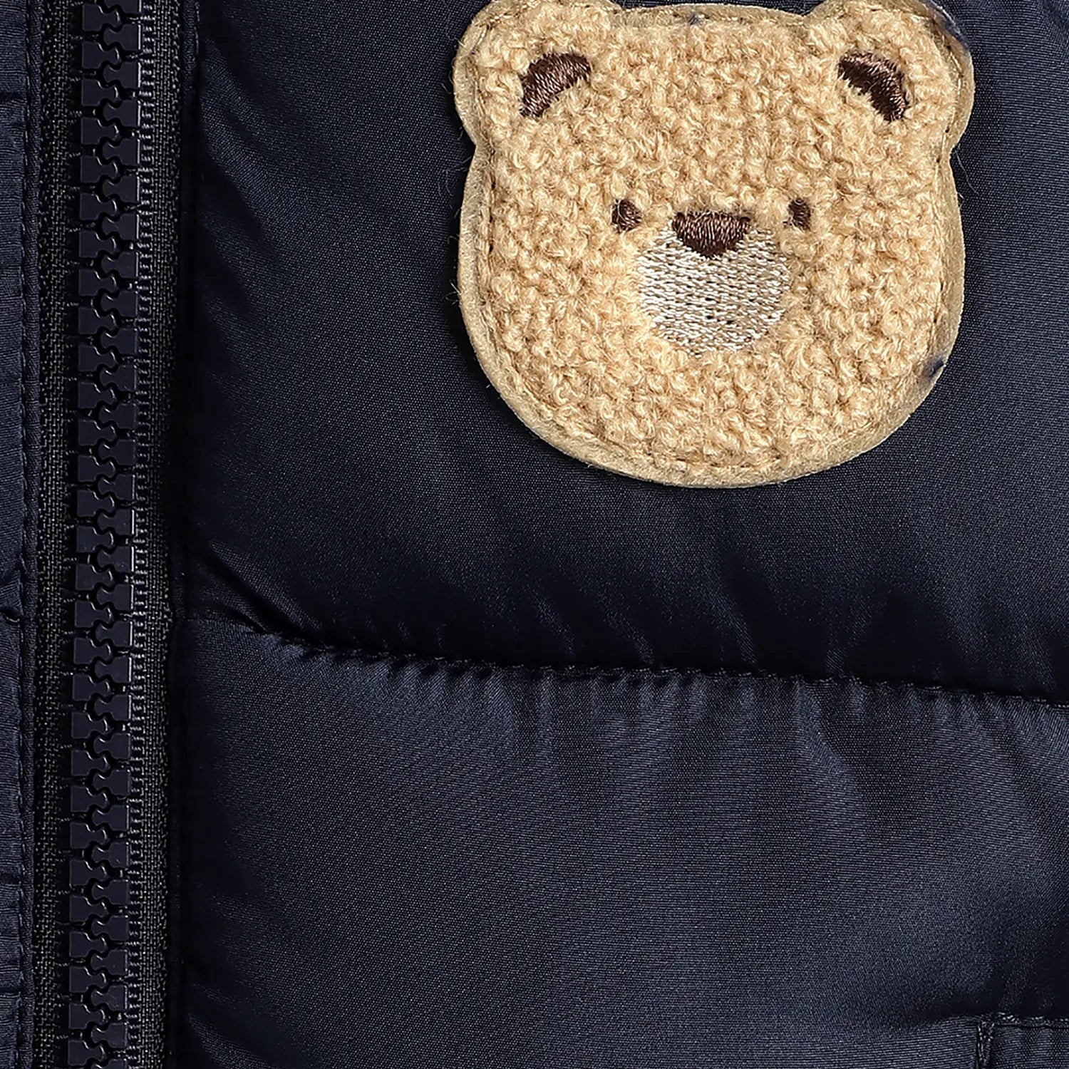 Boys Navy Blue Hooded Padded Jacket