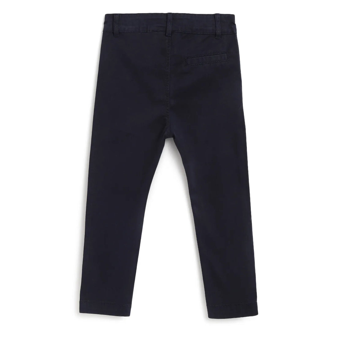 Boys Navy Blue Mid-Rise Relaxed Fit Trousers