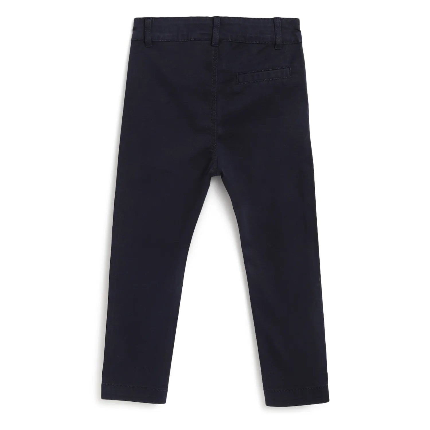 Boys Navy Blue Mid-Rise Relaxed Fit Trousers