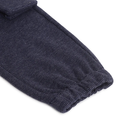 Boys Navy Blue Mid-Rise Relaxed Fit Trousers