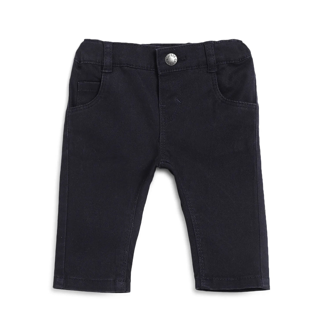 Boys Navy Blue Regular Fit Mid-Rise Jeans