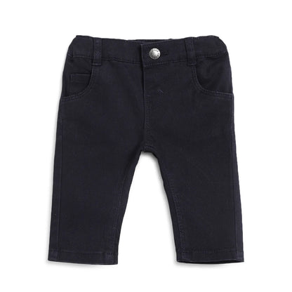Boys Navy Blue Regular Fit Mid-Rise Jeans