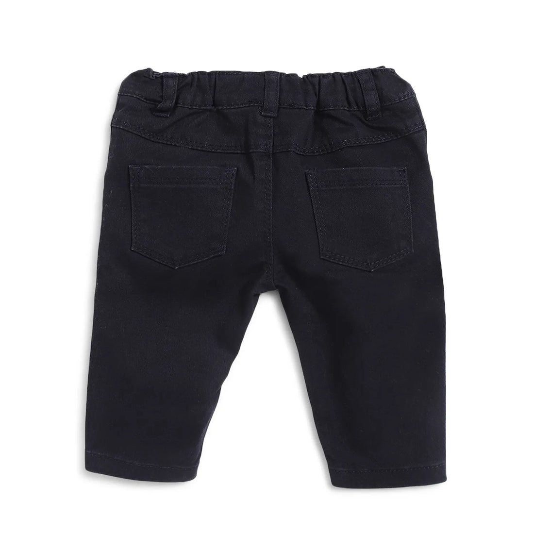Boys Navy Blue Regular Fit Mid-Rise Jeans