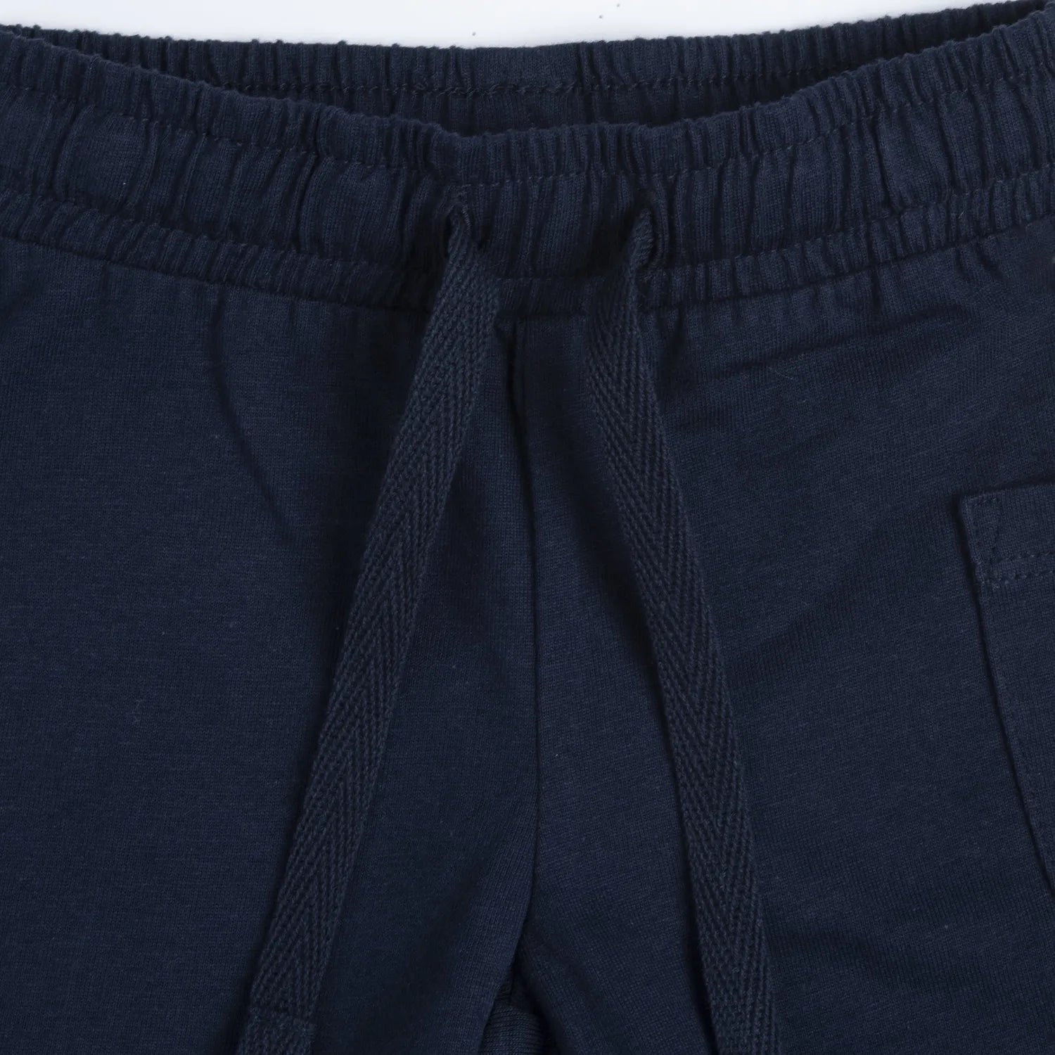Boys Navy Blue Solid Elasticated Shorts