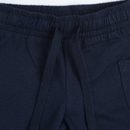 Boys Navy Blue Solid Elasticated Shorts