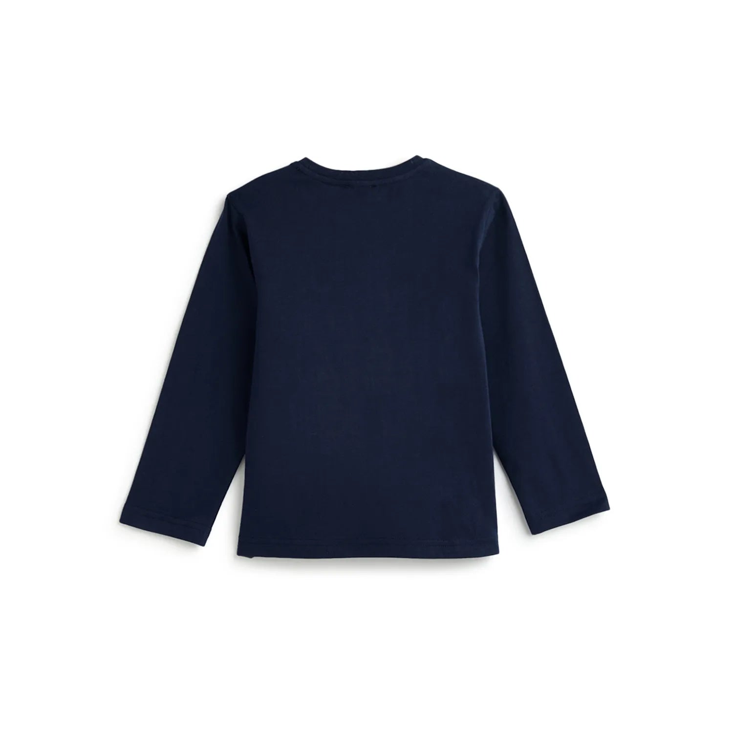 Boys Navy Blue Typography Printed T-shirt