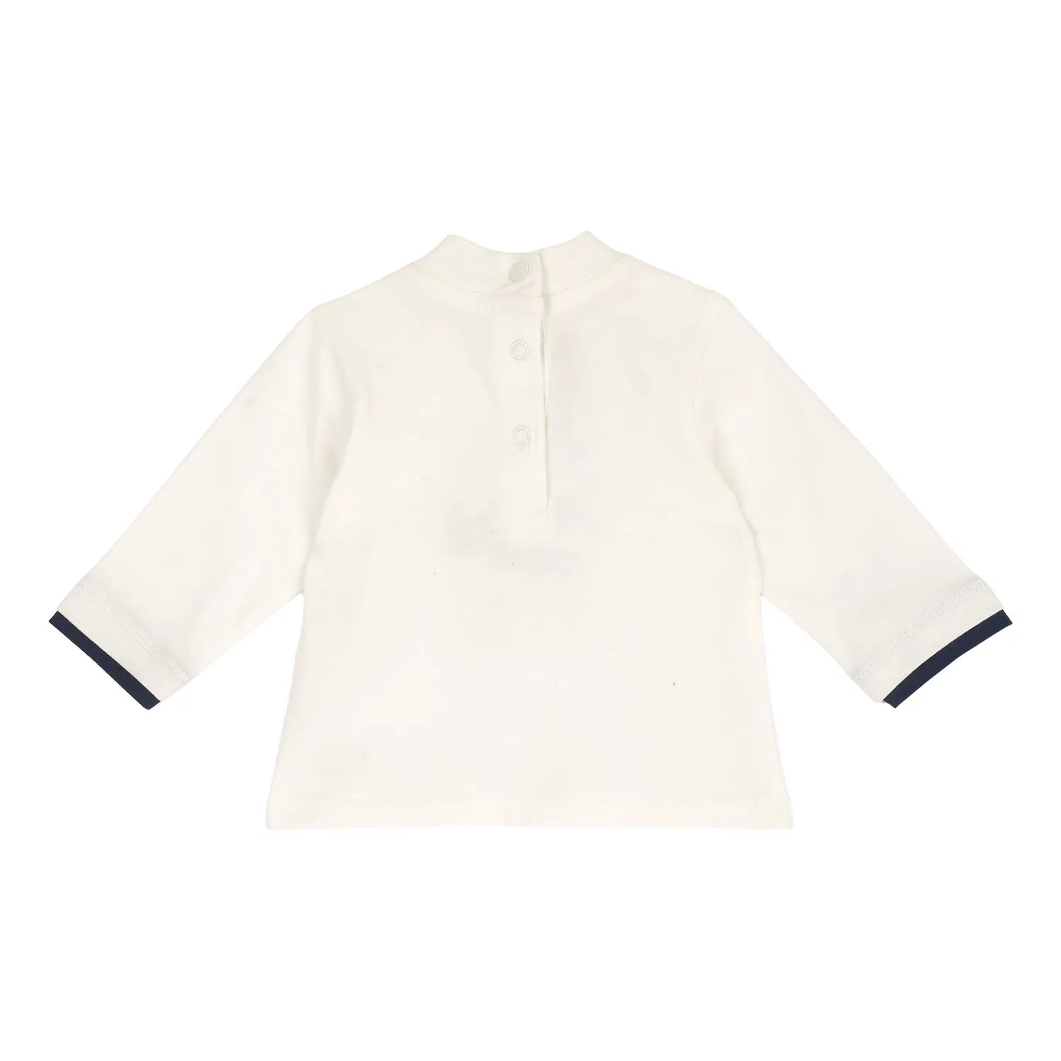 Boys Off White Embroidered Long Sleeve T-shirt