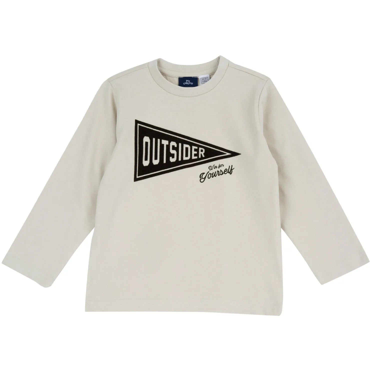 Boys Off White Printed Long Sleeve T-shirt