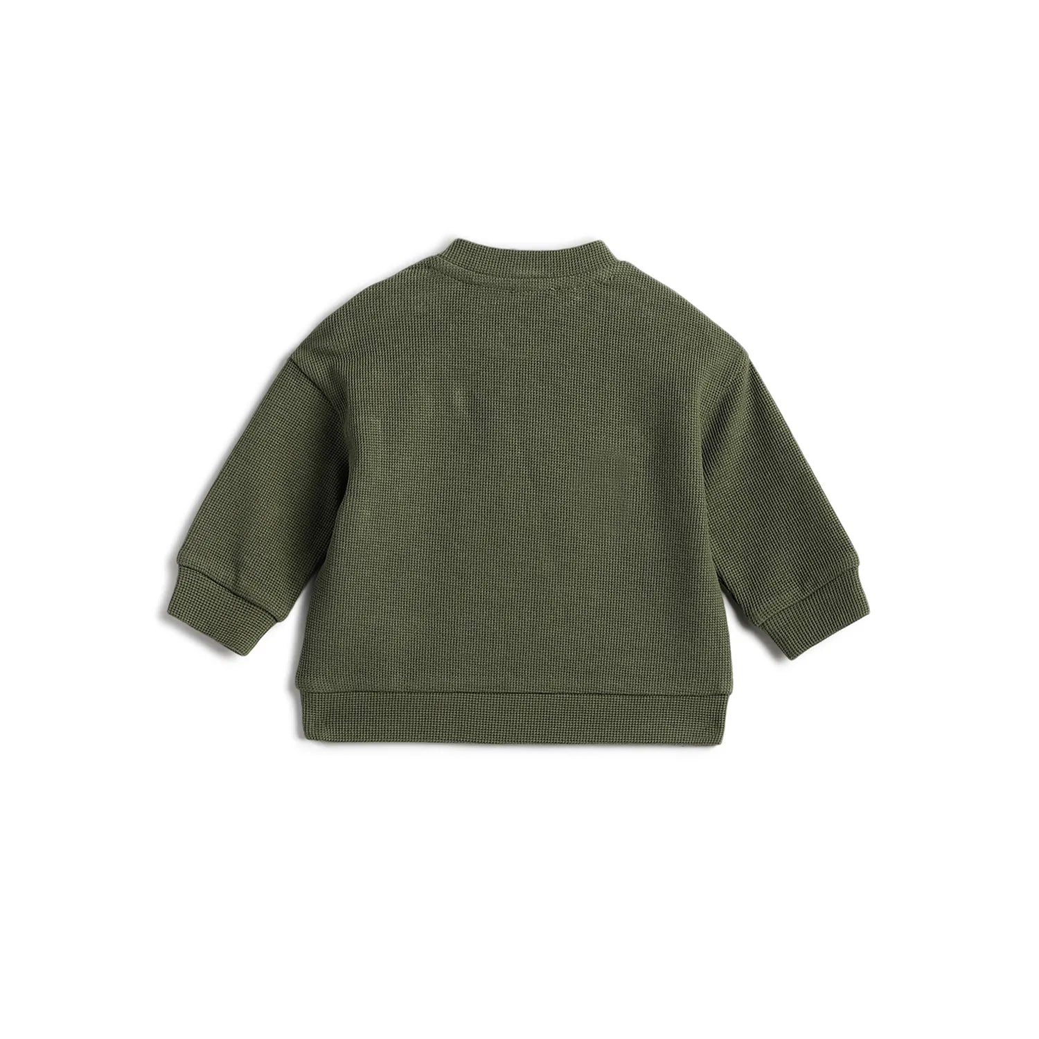 Boys Olive Green Sweatshirt with Beige Trousers
