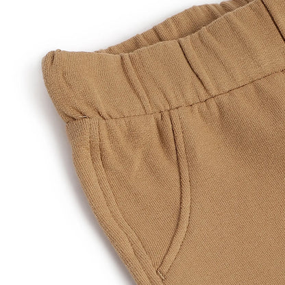 Boys Olive Green Sweatshirt with Beige Trousers