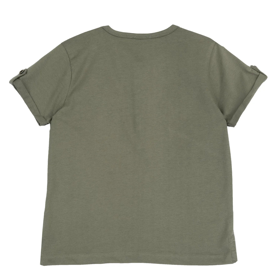 Boys Olive Green Typography Printed T-shirt