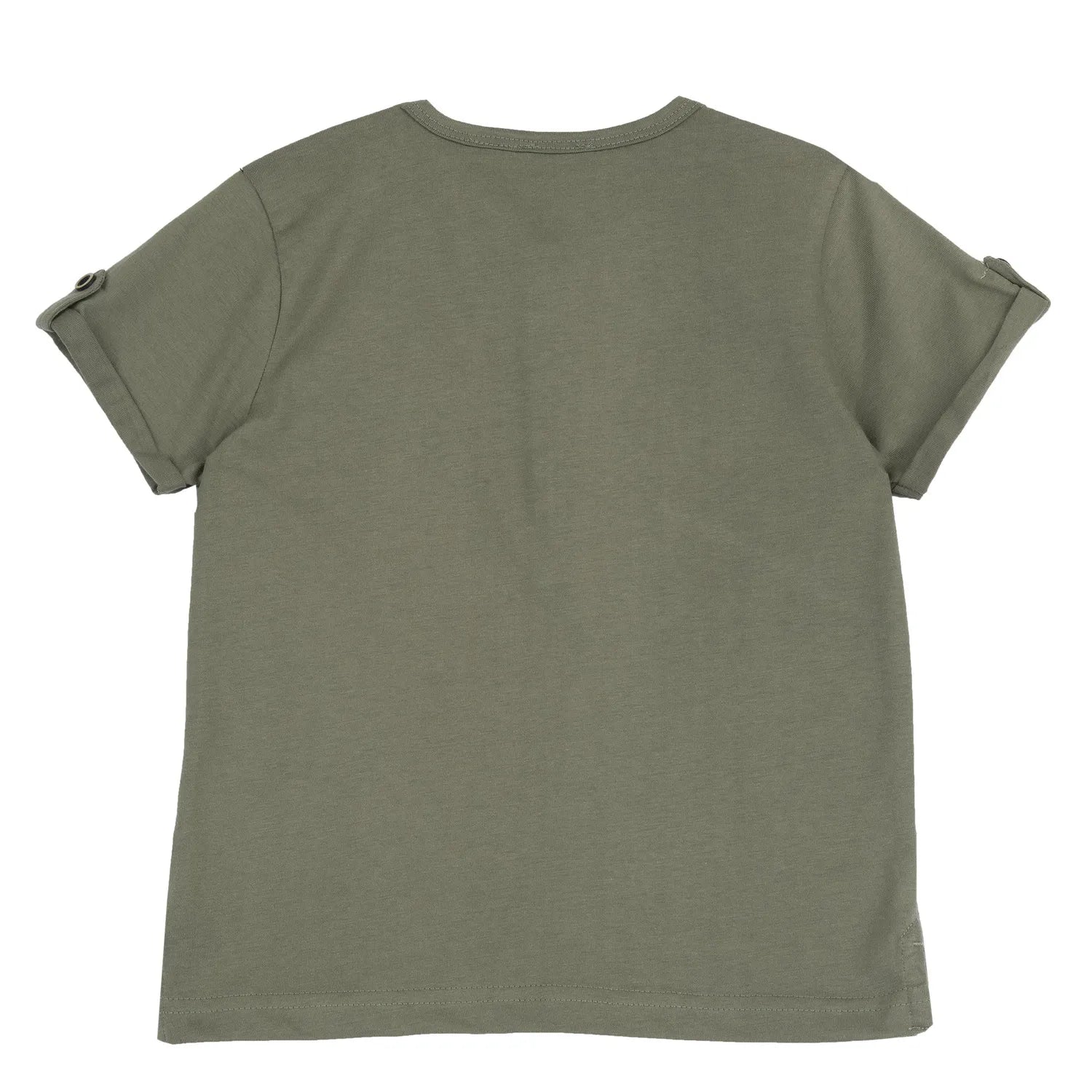 Boys Olive Green Typography Printed T-shirt