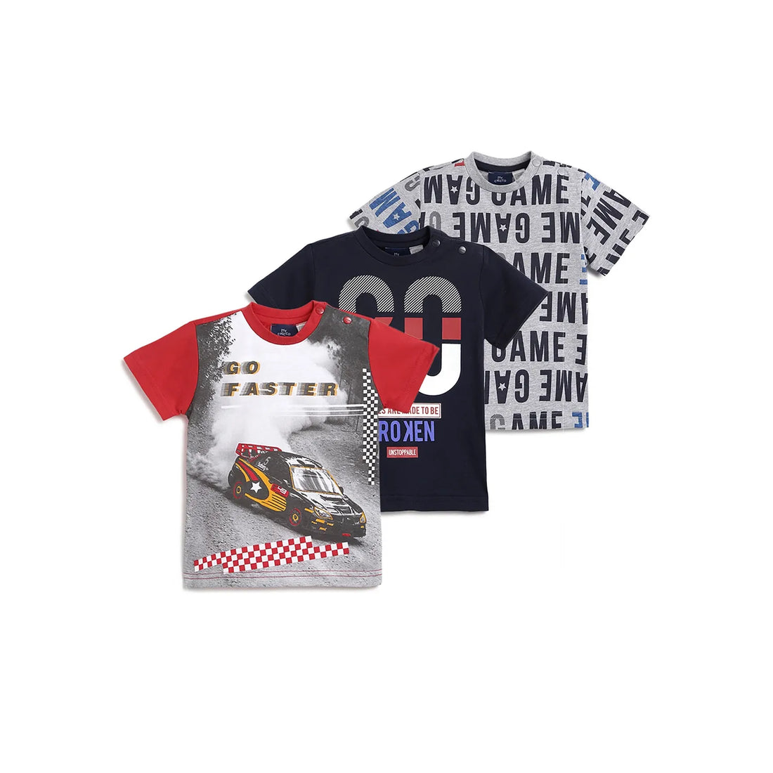 Boys Pack Of 3 Printed T-shirt