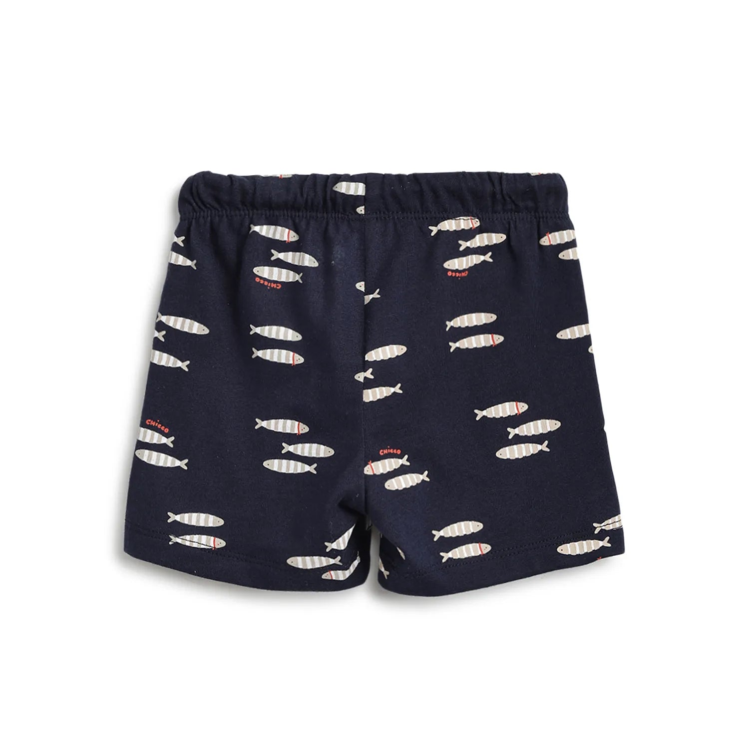 Boys Printed Cotton T-Shirt With Shorts