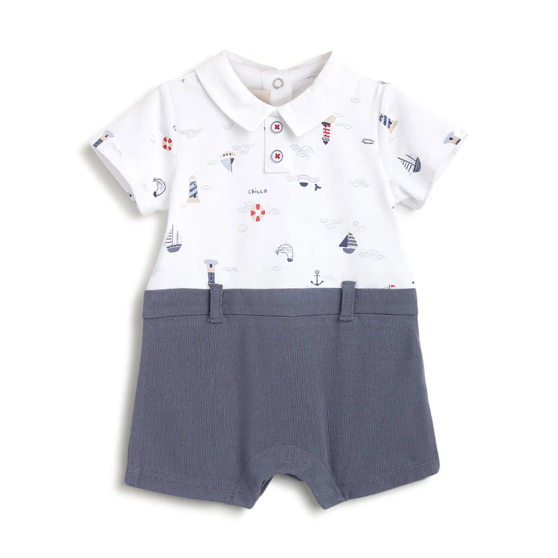 Boys Printed Short Sleeve Romper