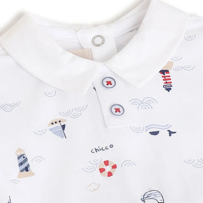 Boys Printed Short Sleeve Romper