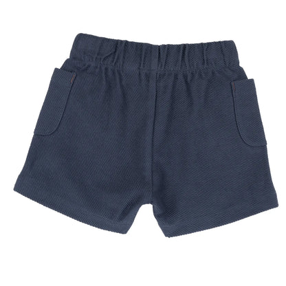 Boys Rust and Blue Graphic Printed T-Shirt with Shorts