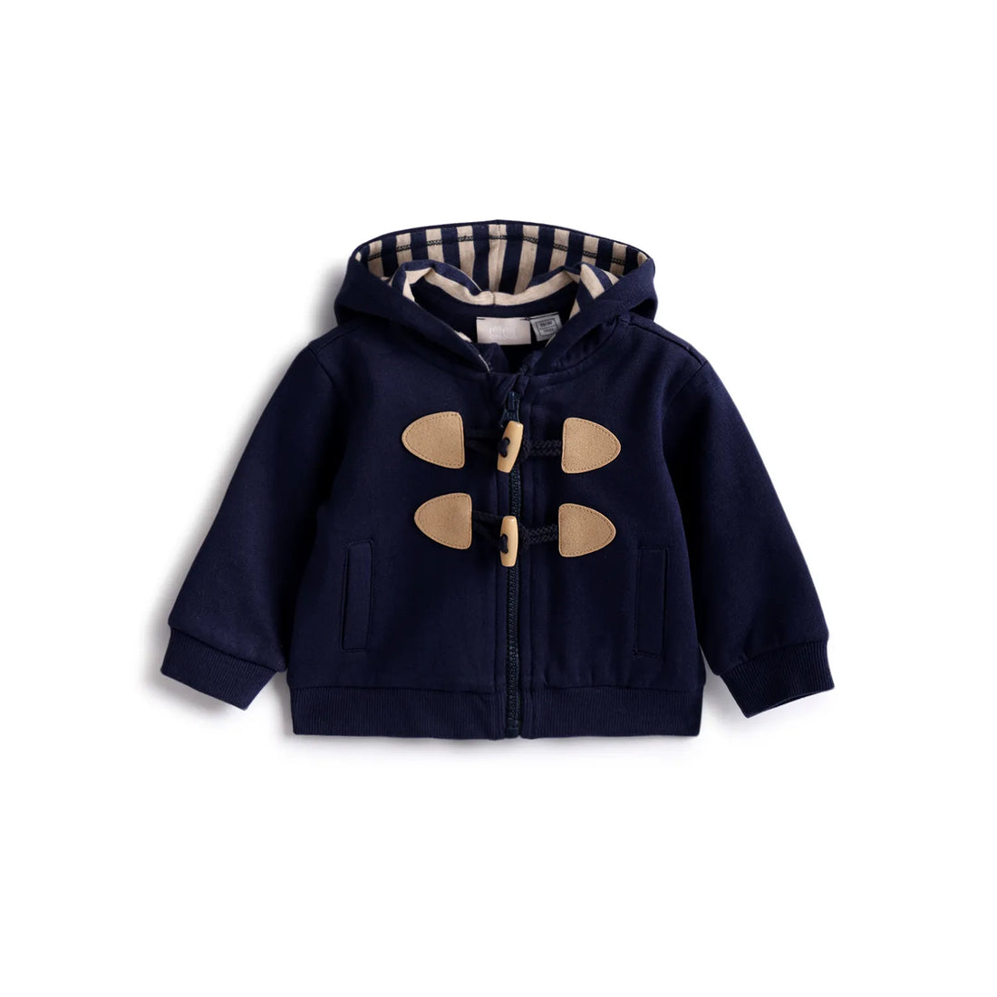 Boys Self Design Hooded Cardigan