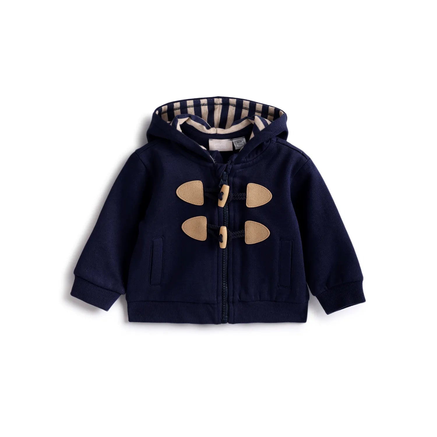 Boys Self Design Hooded Cardigan