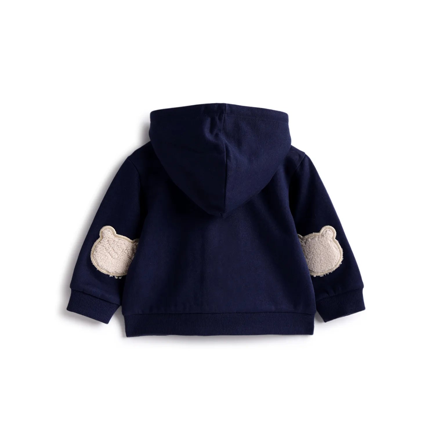 Boys Self Design Hooded Cardigan