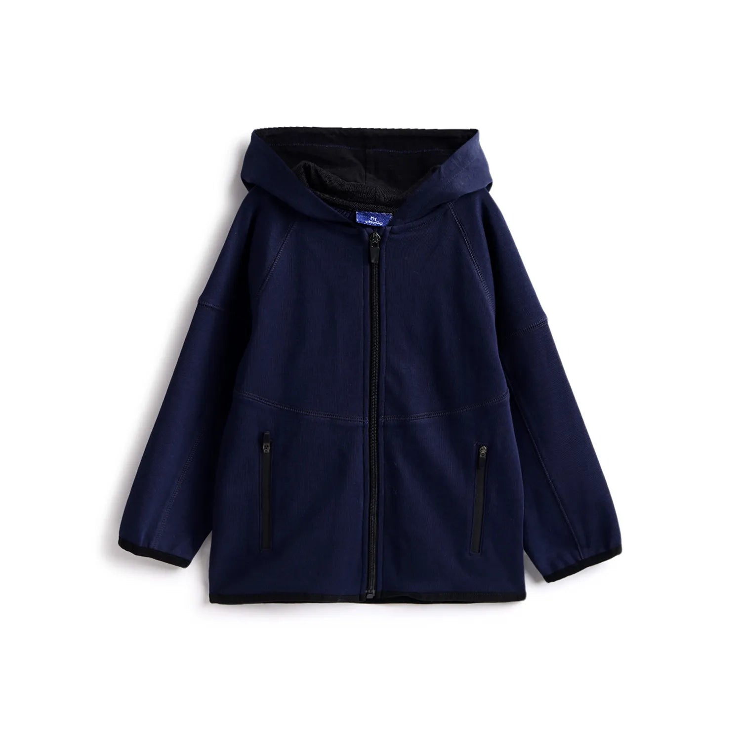 Boys Solid Hooded Cardigan