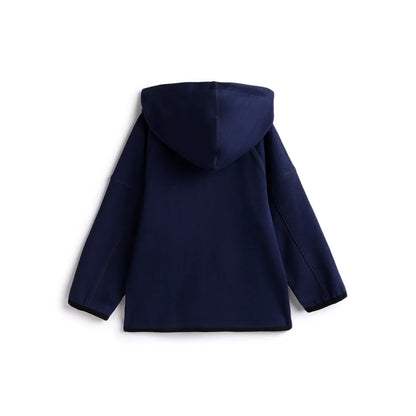 Boys Solid Hooded Cardigan