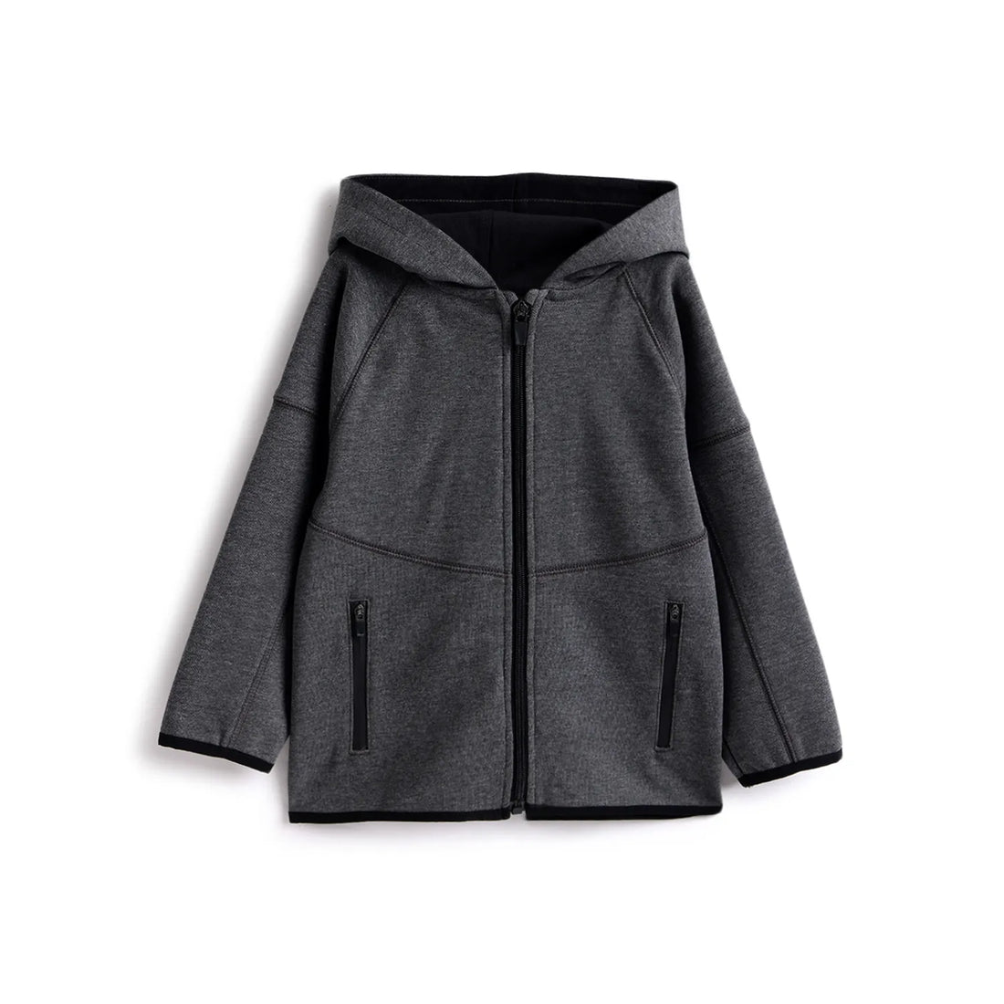 Boys Solid Hooded Cardigan