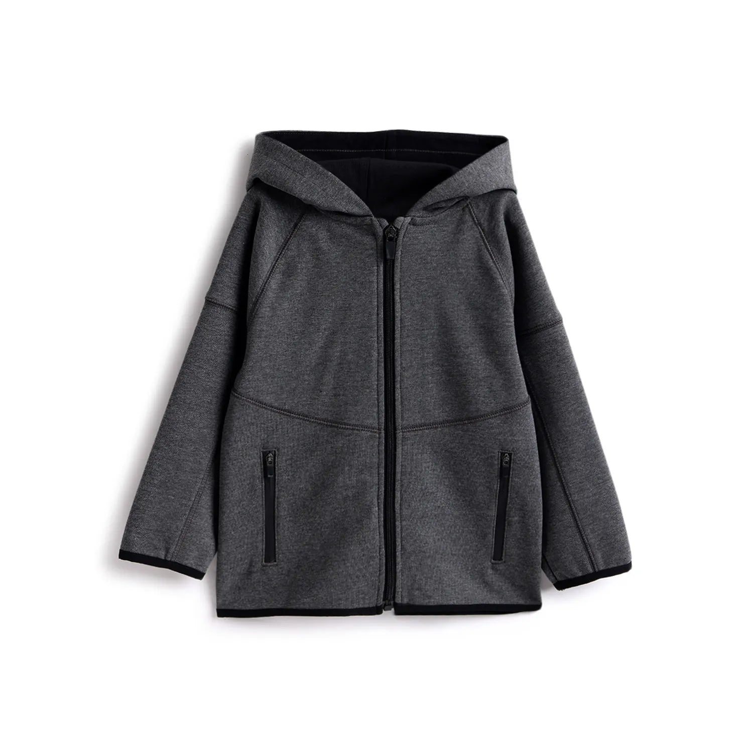 Boys Solid Hooded Cardigan