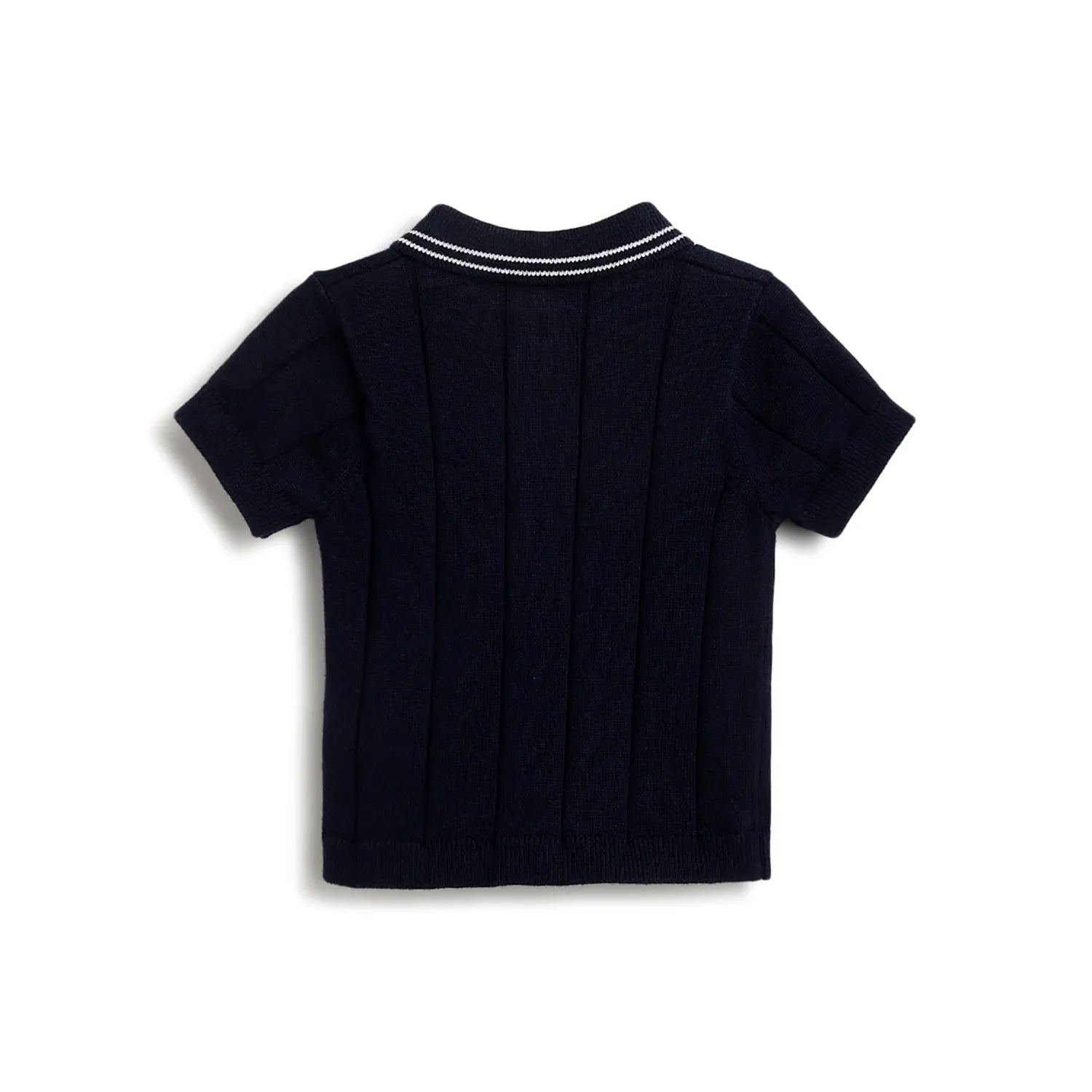 Boys Solid Polo Collar T-shirt