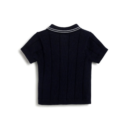 Boys Solid Polo Collar T-shirt