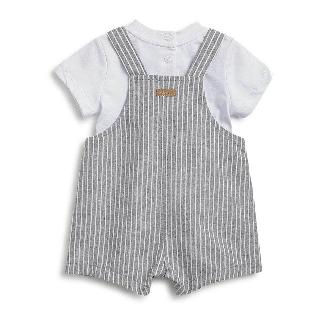 Boys Striped Dungarees With T-Shirt