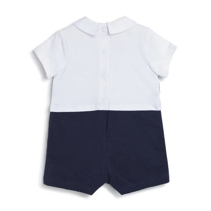 Boys Striped Short Sleeve Romper