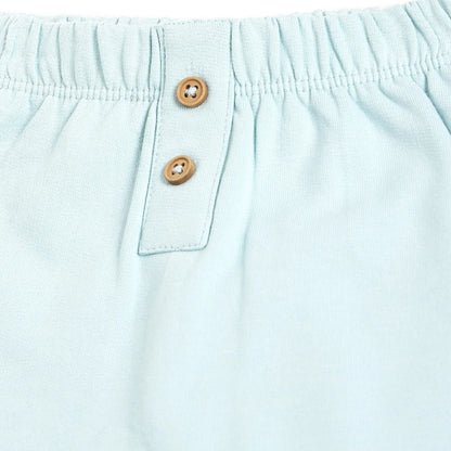 Boys Teal Mid-Rise Relaxed Fit Joggers