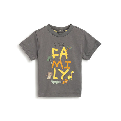 Boys Typography Printed T-shirt