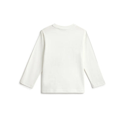 Boys White &amp; Blue Printed T-shirt