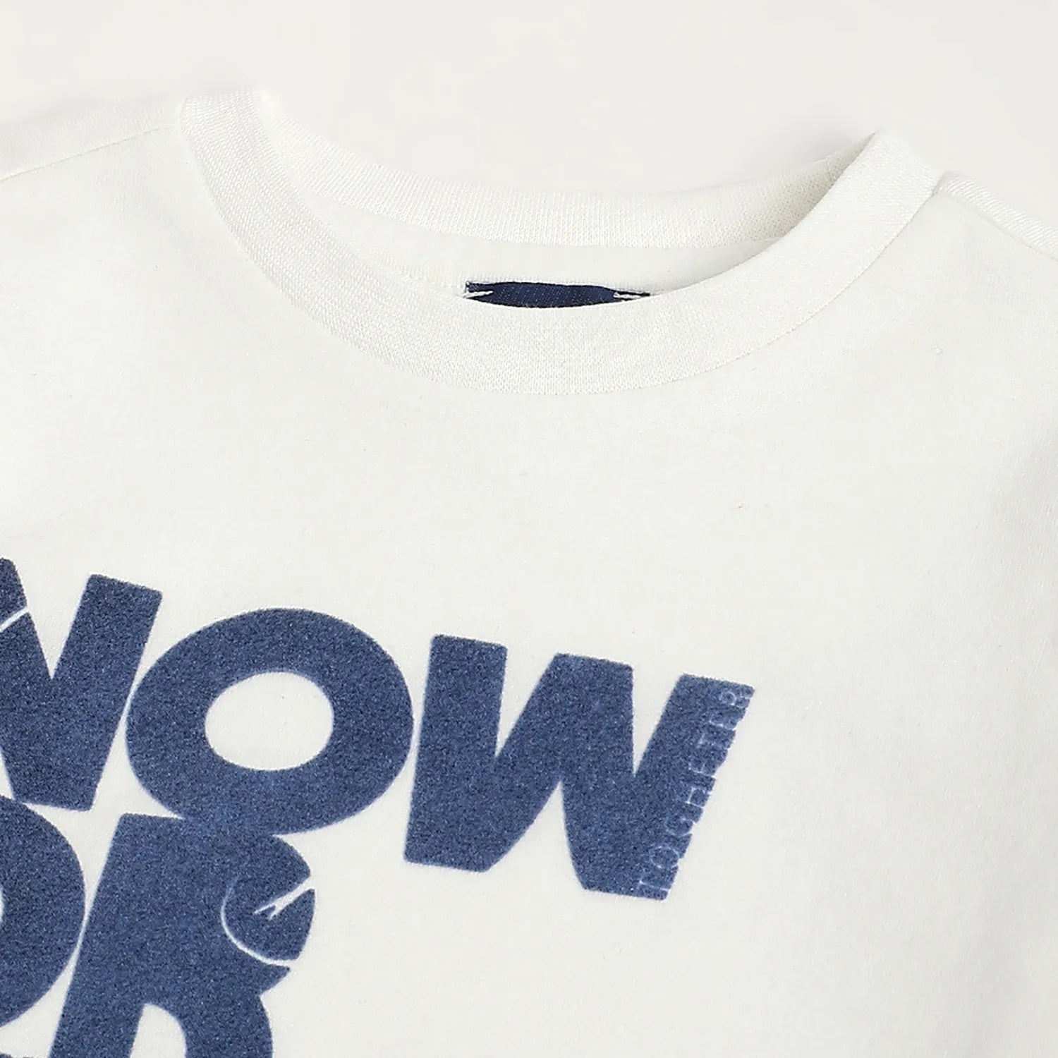 Boys White &amp; Blue Printed T-shirt