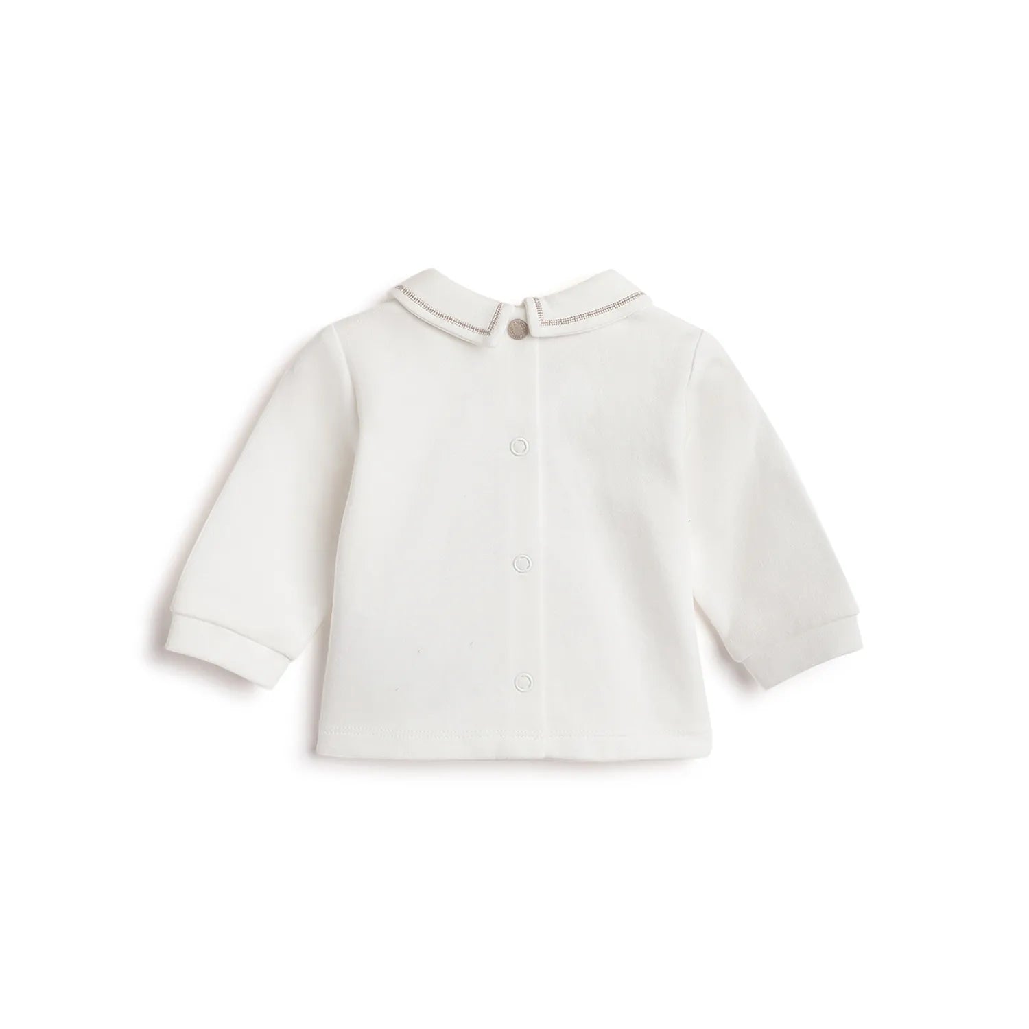 Boys White &amp; Beige Sweatshirt With Leggings